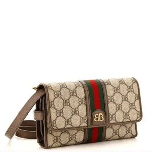 ❌❌❌ SOLD NEW GUCCI x BALENCIAGA - The Hacker Crossbody Wallet - Beige/Brown